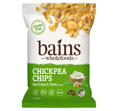 Bains Wholefoods Chickpea Chips | Sour Cream & Chives